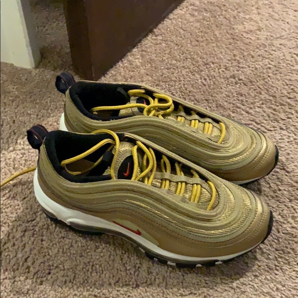 Gold Nike air max 97